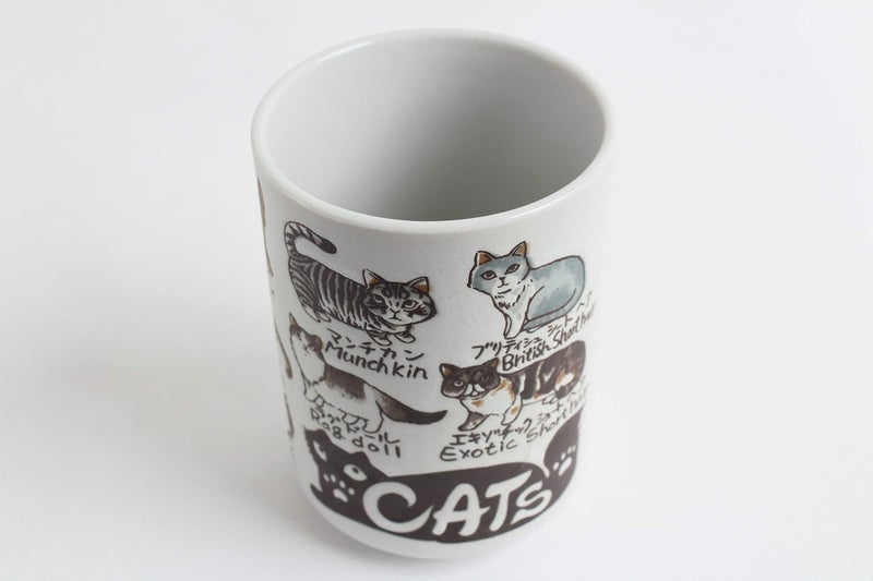 Mino ware Japanese Ceramics Sushi Yunomi Chawan Tea Cup Various Cats made in Japan (Japan Import) YAY050 - Image 5